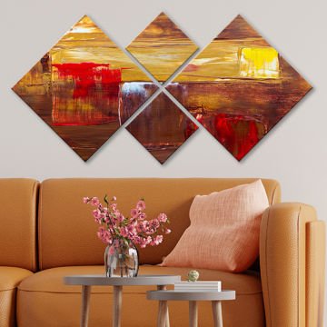 4 Parçalı Mdf Tablo