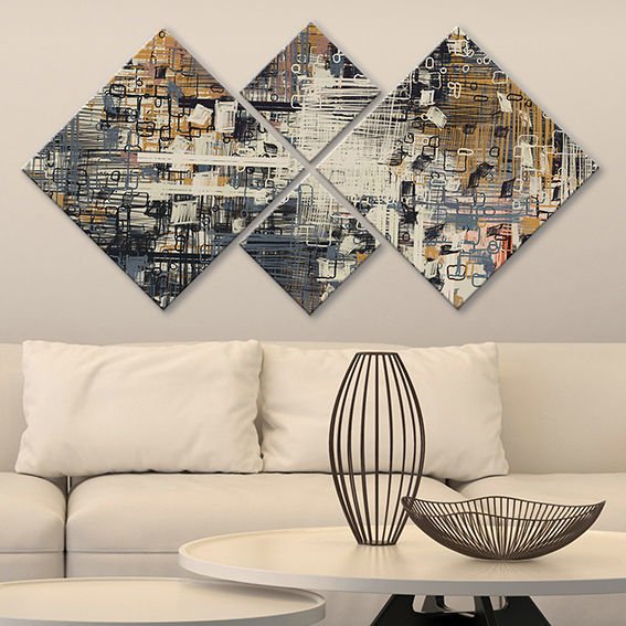 4 Parçalı Mdf Tablo