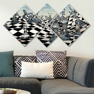 4 Parçalı Mdf Tablo