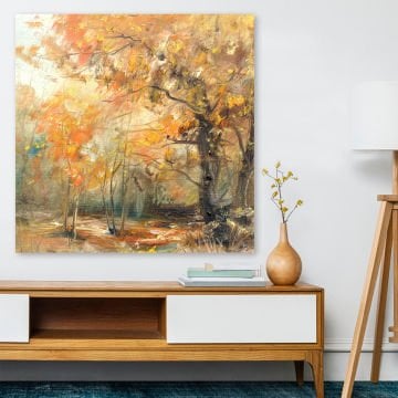 Ağaç Doğa Manzara Kanvas Tablo