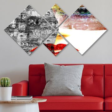 4 Parçalı Mdf Tablo