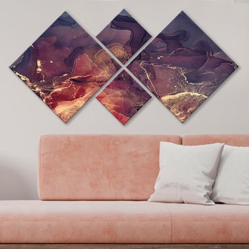 4 Parçalı Mdf Tablo