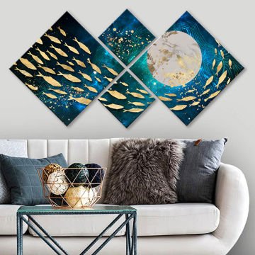 4 Parçalı Mdf Tablo