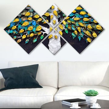 4 Parçalı Mdf Tablo