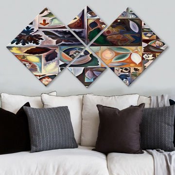 4 Parçalı Mdf Tablo