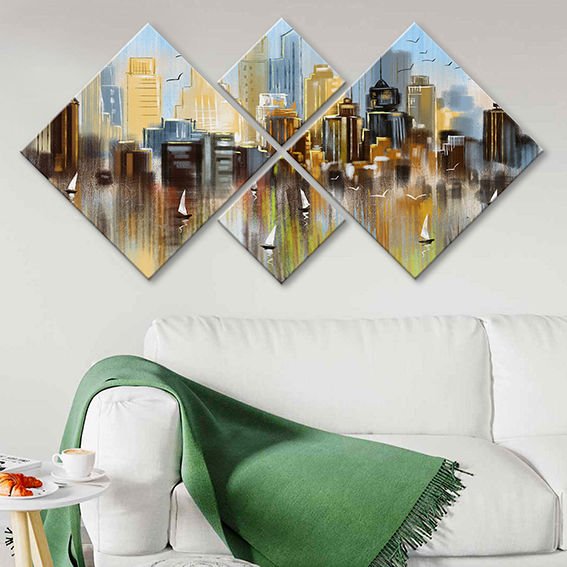 4 Parçalı Mdf Tablo