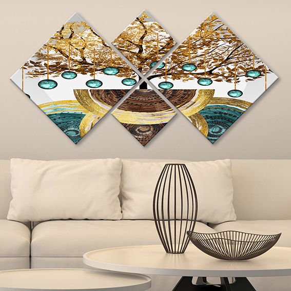 4 Parçalı Mdf Tablo