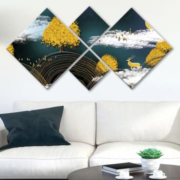 4 Parçalı Mdf Tablo