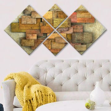4 Parçalı Mdf Tablo