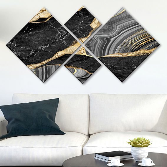 4 Parçalı Mdf Tablo