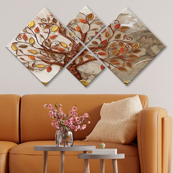 4 Parçalı Mdf Tablo