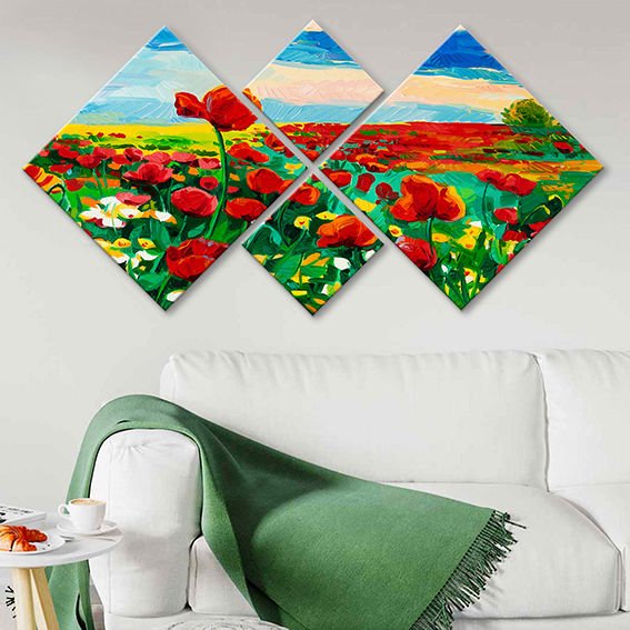 4 Parçalı Mdf Tablo