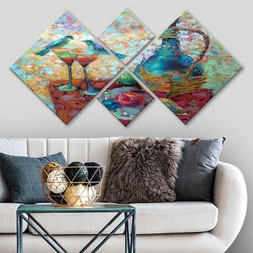 4 Parçalı Mdf Tablo