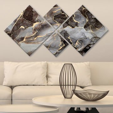4 Parçalı Mdf Tablo
