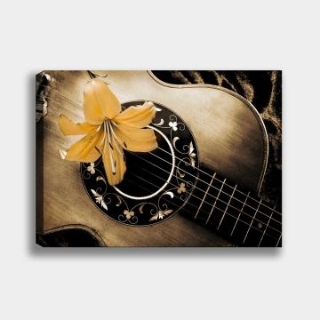 Dekoratif Gitar Kanvas Tablo
