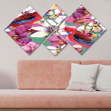 4 Parçalı Mdf Tablo