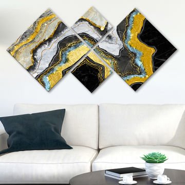 4 Parçalı Mdf Tablo