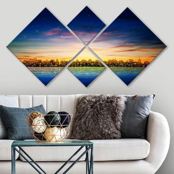 4 Parçalı Mdf Tablo