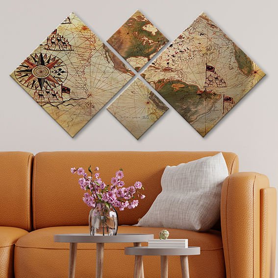 4 Parçalı Mdf Tablo