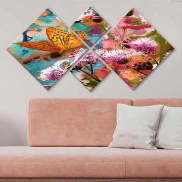 4 Parçalı Mdf Tablo