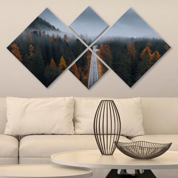 4 Parçalı Mdf Tablo