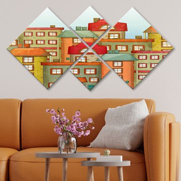 4 Parçalı Mdf Tablo