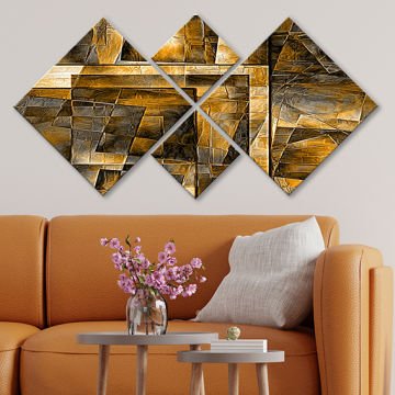 4 Parçalı Mdf Tablo