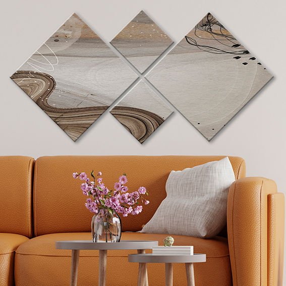 4 Parçalı Mdf Tablo