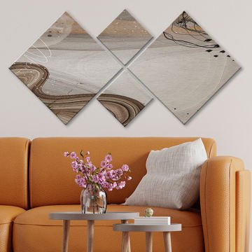 4 Parçalı Mdf Tablo