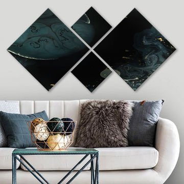 4 Parçalı Mdf Tablo