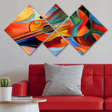 4 Parçalı Mdf Tablo