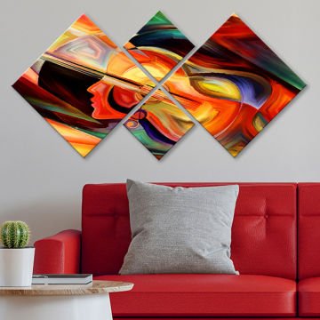 4 Parçalı Mdf Tablo