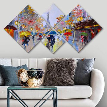 4 Parçalı Mdf Tablo