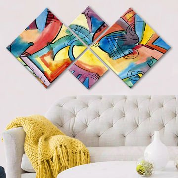 4 Parçalı Mdf Tablo