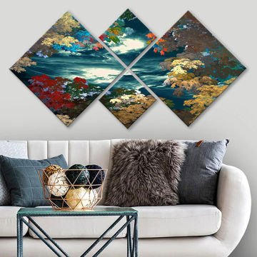 4 Parçalı Mdf Tablo