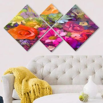 4 Parçalı Mdf Tablo