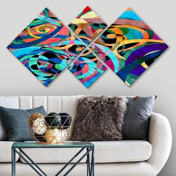 4 Parçalı Mdf Tablo