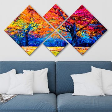 4 Parçalı Mdf Tablo