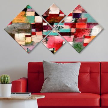 4 Parçalı Mdf Tablo