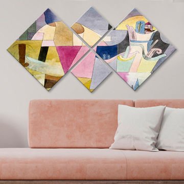 4 Parçalı Mdf Tablo