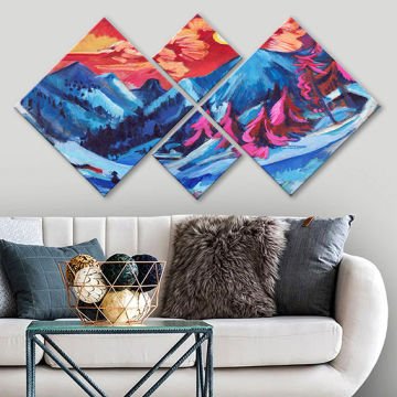 4 Parçalı Mdf Tablo