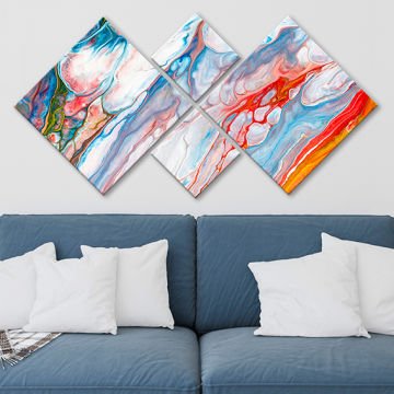 4 Parçalı Mdf Tablo