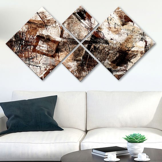 4 Parçalı Mdf Tablo