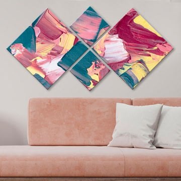 4 Parçalı Mdf Tablo