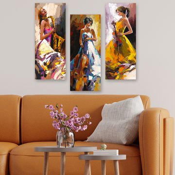 3 Parçalı Mdf Tablolar