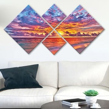 4 Parçalı Mdf Tablo