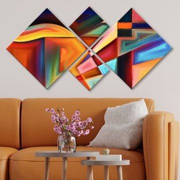 4 Parçalı Mdf Tablo