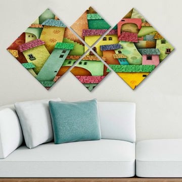 4 Parçalı Mdf Tablo