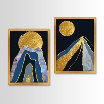 2 Parçalı Beyaz Çerçeveli Tablo