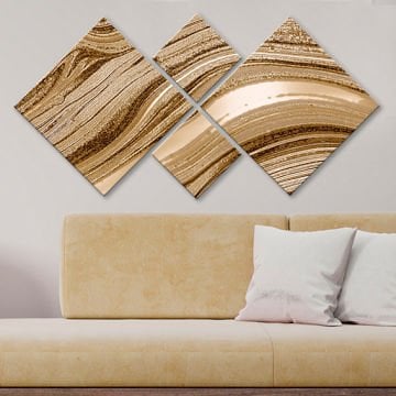 4 Parçalı Mdf Tablo